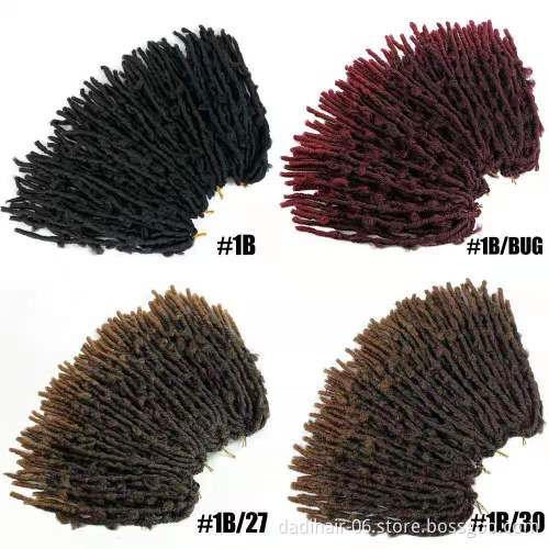 Customized Butterfly Locs Crochet Braids Hair,14" 80g Distressed Faux Locs Crochet Hair 20Strands/pack Locs Pre-Twist Braiding